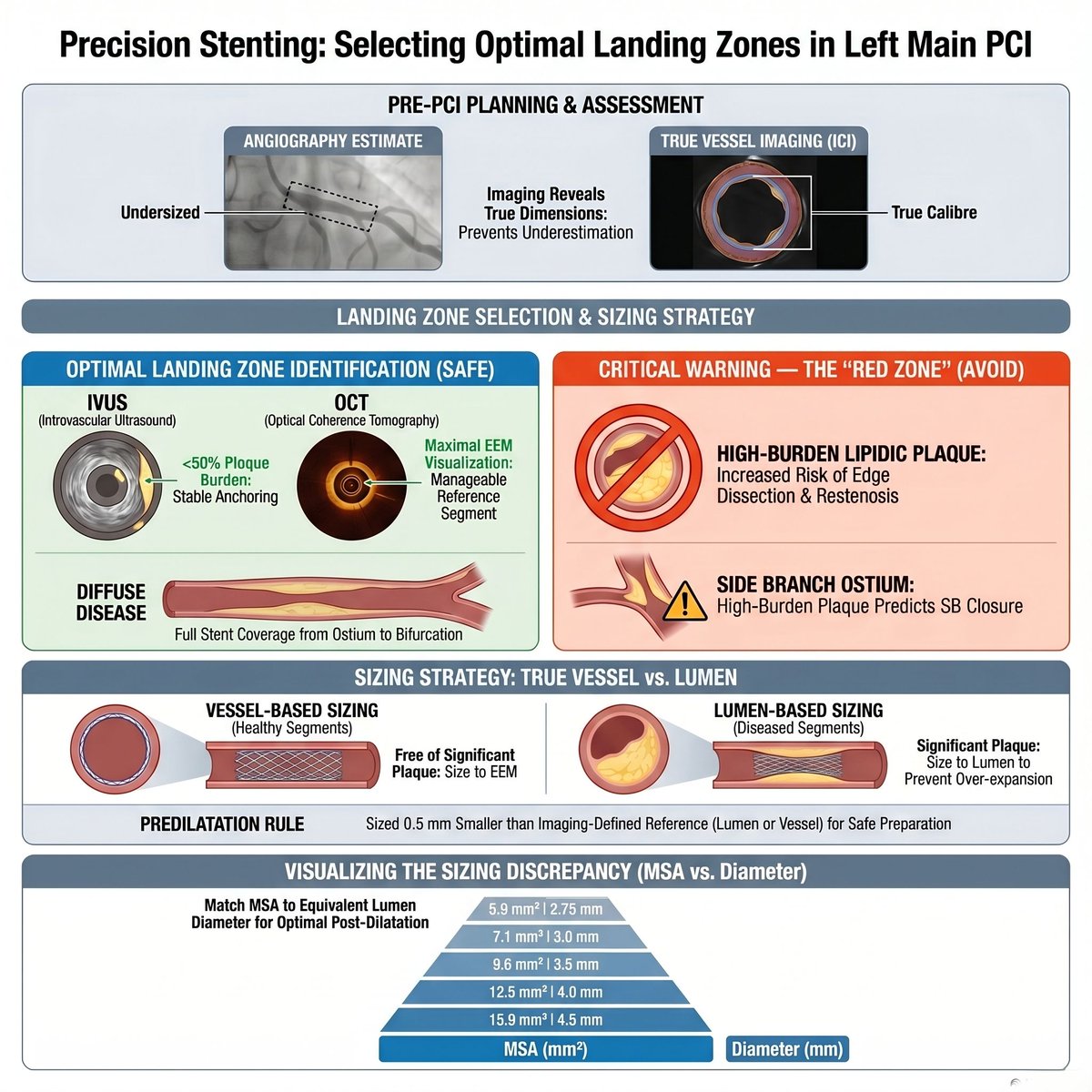Edge Dissection 6/9 🎯 𝗟𝗮𝗻𝗱𝗶𝗻𝗴 𝗭𝗼𝗻𝗲𝘀 & 𝗦𝗶𝘇𝗶𝗻𝗴: Your stent needs a healthy place to land ...