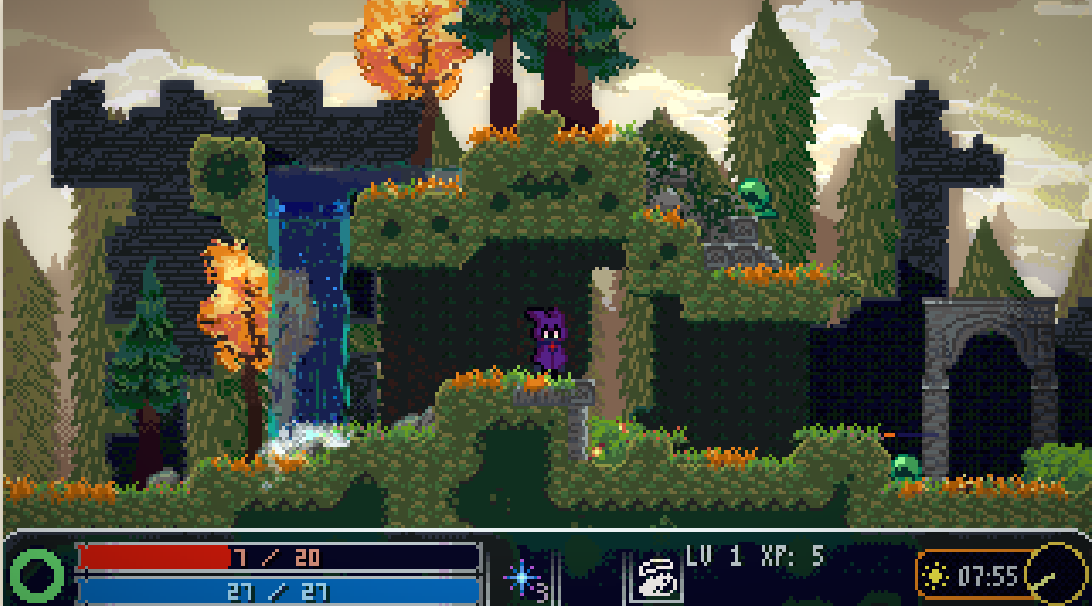 purpur1nas's tweet photo. Sneek peek of the environment in the game that we are making.
#pixelart #indiegame #ドット絵 https://t.co/wcd21JGmeJ