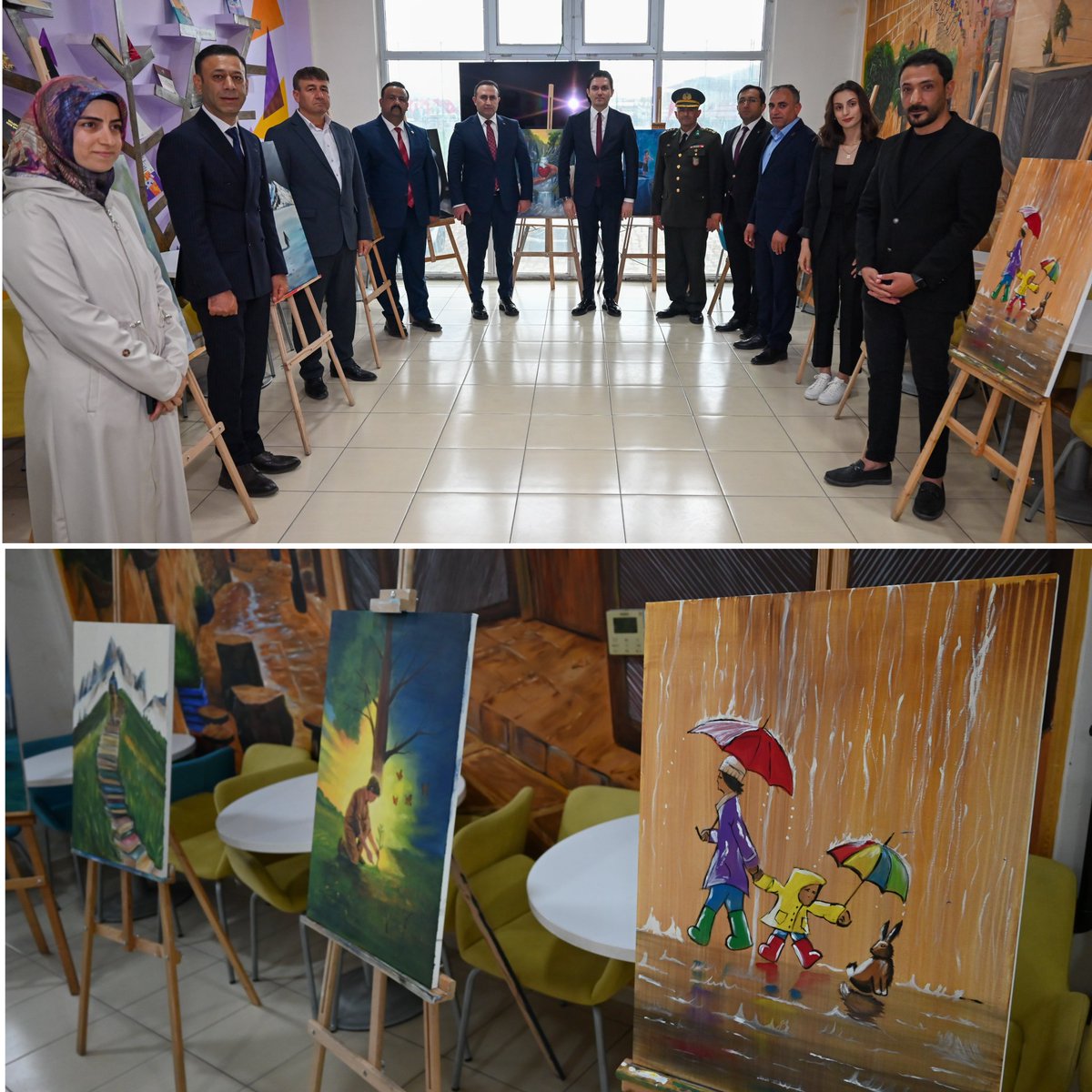 Nsy_Kaymakamlik's tweet photo. 📍Nusaybin/Gençlik Haftası Resim Sergisi 🖼️🌄🎨🖌️

Kaymakamımız Sayın Evren ÇAKIR, 4. Hudut Alay Komutan Yardımcısı Piyade Albay Kansu KURTULUŞ, Cumhuriyet Başsavcısı Murat BULUT, AK Parti Nusaybin İlçe Başkanı İrfan YILDIZOĞLU, MHP Nusaybin İlçe Başkanı Ahmet BADUR ve beraberindeki protokol üyeleri ile birlikte,

🇹🇷19 Mayıs Atatürk’ü Anma, Gençlik ve Spor Bayramı’mızın 107. yıl dönümü ve Gençlik Haftası etkinlikleri kapsamında, Gençlik Merkezi’nde düzenlenen Resim Sergisi’ni ziyaret etti.

📌Gençlerimizin birbirinden değerli eserlerini inceleyen Sayın Kaymakamımız, çalışmalarında başarılar diledi.

#19Mayıs
#Nusaybin #Mardin
@TC_icisleri @Mardin_Valiligi