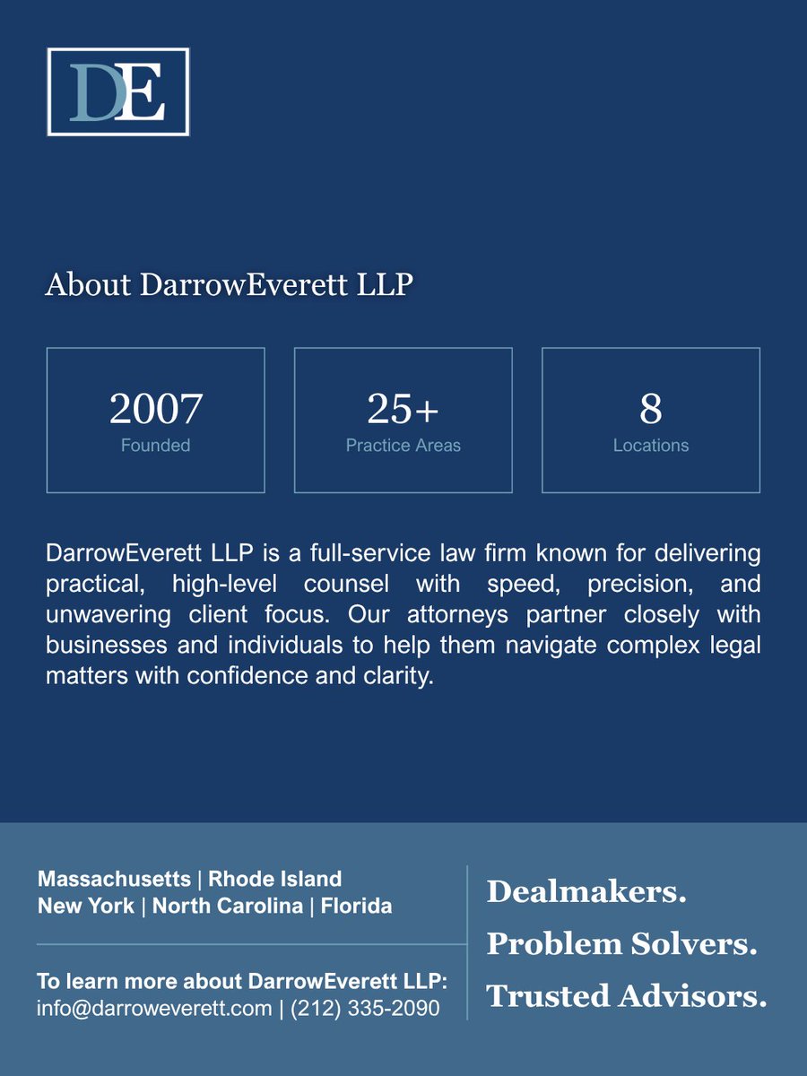DarrowEverett's tweet photo. DarrowEverett advised the founder of a specialty sporting goods company in resolving a minority shareholder impasse that was obstructing a contemplated growth-stage equity financing. The matter reflects our team’s experience navigating complex shareholder dynamics, executing coordinated recapitalization strategies, and modernizing governance structures to support long-term company growth.
 
Swipe through for a breakdown of the shareholder resolution, recapitalization structure, and governance overhaul.
 
👏 Thank you to Chad Gottlieb and Laura McCaskill for leading and supporting our firm’s work on this matter, with valuable assistance from Jasmine Carcieri.
 
#DarrowEverett #CorporateLaw #Recapitalization #CorporateGovernance