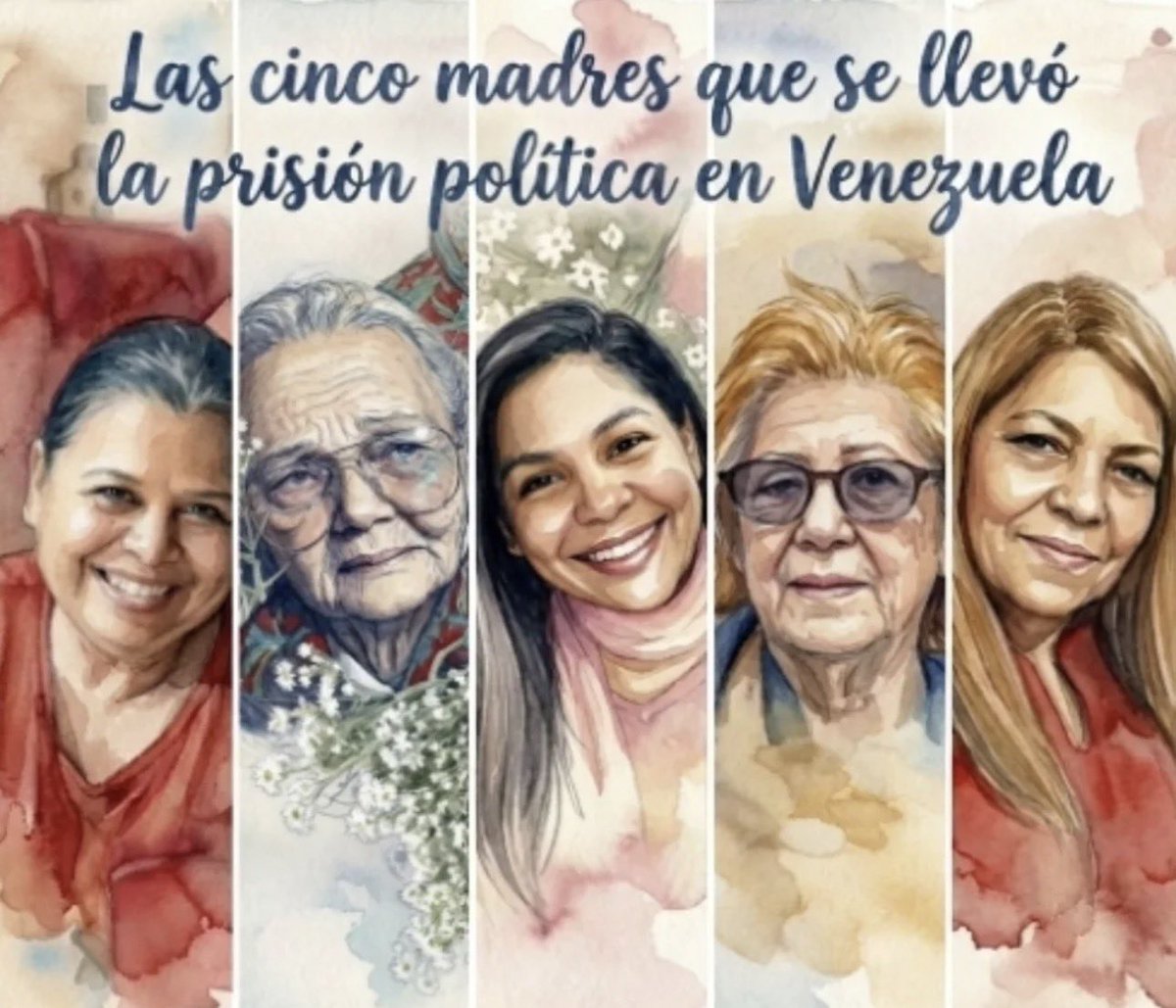 marygoicetty's tweet photo. 5 Madres que  la revolución les quitó La Paz pero también la vida en Venezuela en estos últimos 6 meses. 

📍Yarelis Salas (madre de Kevin Orozco), 📍Omaira Navas (madre de Ramón Centeno), 📍Yenny Barrios (madre de Diego Sierralta), 📍Carmen Dávila (madre de Jorge Yespica Dávila) y 📍Carmen Teresa Navas (madre de Víctor Hugo Quero) 

📌Se fueron con lágrimas, con oraciones y con una esperanza que jamás abandonaron. @zulimadelvalle @DPABLOC @XiomaraOrtizr16 @fatimasequea_17 @LibertasDDHH @Libertasvzla