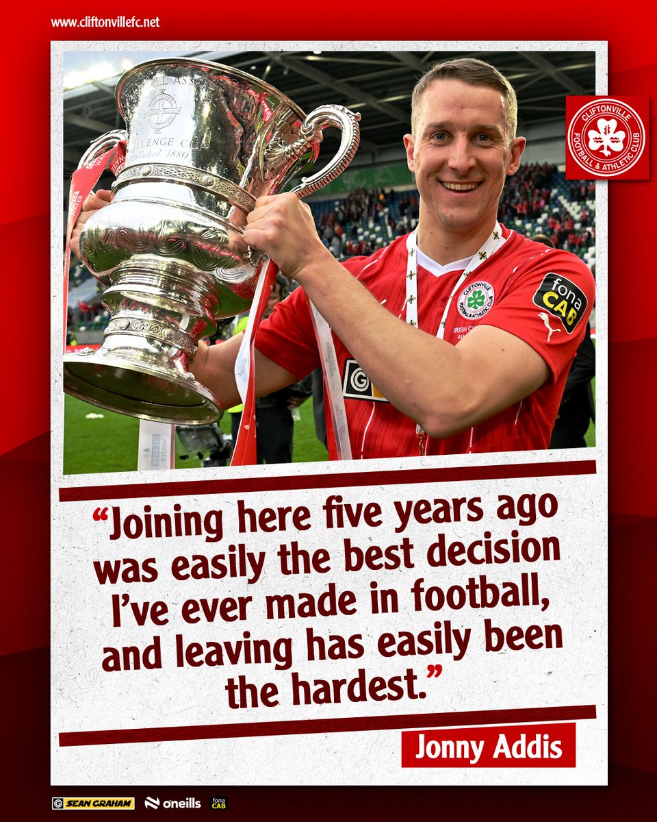 cliftonvillefc's tweet photo. 💬 As be brings the curtain down on his time at Solitude, Jonny Addis says playing for the Reds has been a privilege.

➡️ https://t.co/QiY9rfP0Re https://t.co/ZVaFf94Gbh