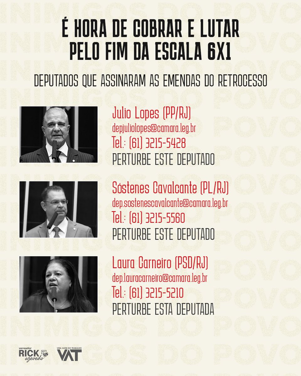 rickazzevedo's tweet photo. Aqui a carinha de alguns dos que assinaram essa barbaridade. Adoram um holofote, então vamos dar pra eles. Sustentados pelo povo, mas agindo pra tirar direitos do povo. VERGONHOSOS! https://t.co/EjSBy6gy9k