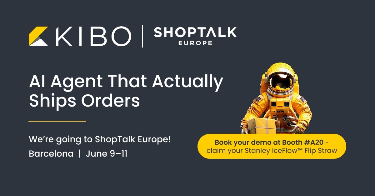 KiboCommerce's tweet photo. At #ShopTalkEurope, we're showing commerce leaders what AI actually looks like when it does the work in real-time.

Book your demo at Booth #A20 - and we'll have a Stanley IceFlow™ cup waiting for you when you get there. 🧊
👉 https://t.co/XitChhRg6j

#AgenticCommerce https://t.co/NUKcWI5lN5