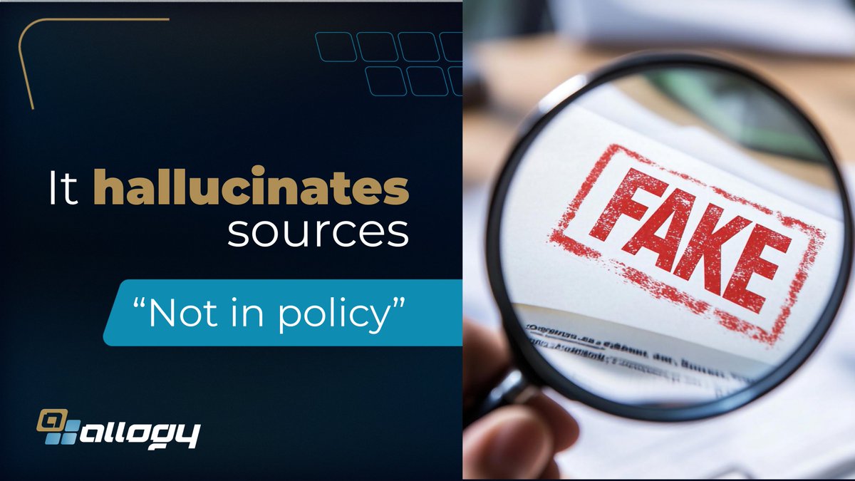 AllogyInteract's tweet photo. General-purpose AI invents citations.

In a regulated workflow, a fabricated regulation isn’t an error. It’s a liability.

#RegulatedAI https://t.co/3wBukeCFBz