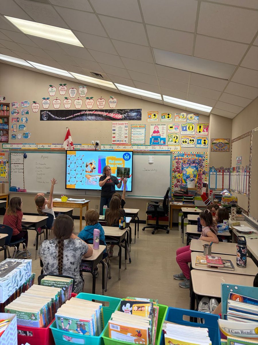 SeCan's tweet photo. The future of agriculture starts with curiosity! 🧠💡

Janine, SeCan's Stewardship Coordinator, recently spent time in classrooms teaching students about Canadian farming and where food comes from.

Thank you @4AgForLife and @AITCCanada, it's encouraging to see so much enthusiasm from the next generation!
#CanadasSeedPartner #AgEducation