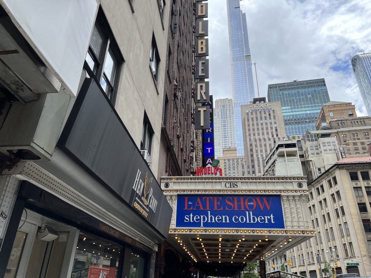 reddogs77's tweet photo. In 2023 I took our family to see #TheGreatGatsby but one of my side highlights was seeing the Ed Sullivan Theater.  I remember staying up to watch The Late Show w/ @Letterman before the big wedding of Princess Diana.  I wish you all the best @StephenAtHome https://t.co/JvBdJ7Dfas