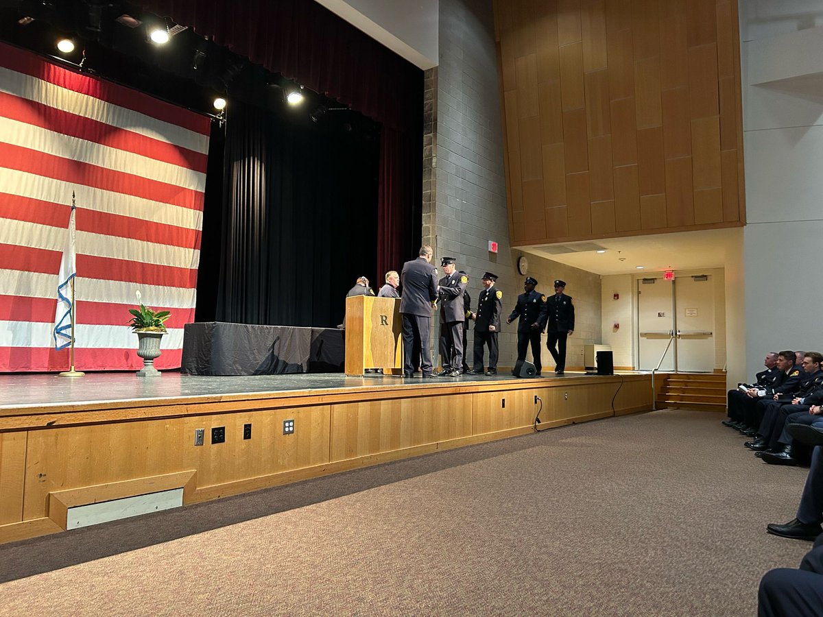 Readingfire's tweet photo. Last night Reading’s Police and Fire Departments held their annual badge pinning, promotions and awards. New firefighters and promoted officers received badges; members received service recognitions, meritorious and outstanding conduct awards, unit citations and lifesaving awards https://t.co/EwPTDoVleF