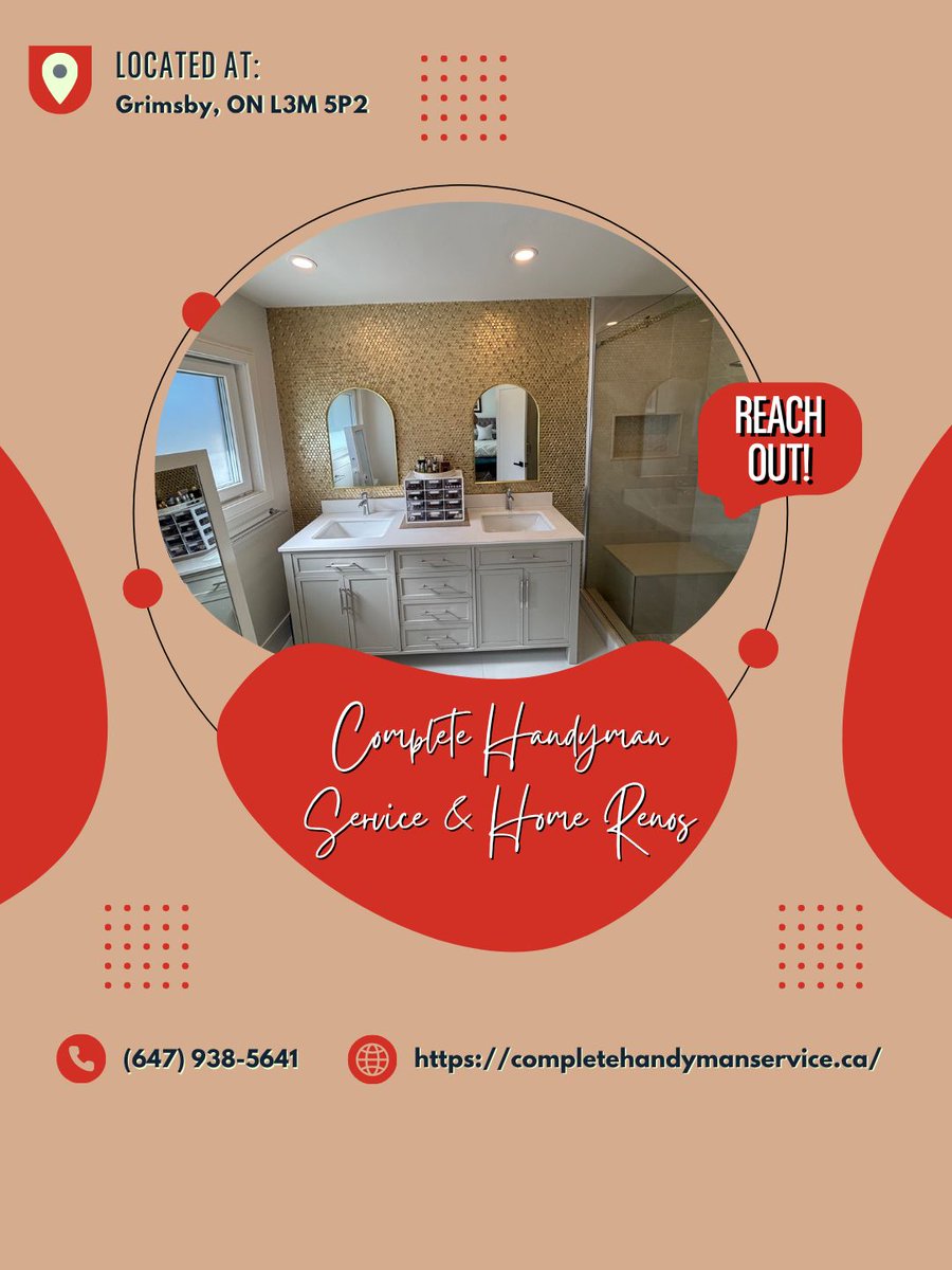 chsrenos_'s tweet photo. A dated bathroom can affect comfort and storage every day. Our bathroom renovations focus on layouts, updated fixtures, and finishes that help your space feel refreshed. Contact us today at (647) 938-5641.
#BathroomRenovations #HomeMaintenance
https://t.co/u8MwvbyJG1 https://t.co/qVffzMJAti