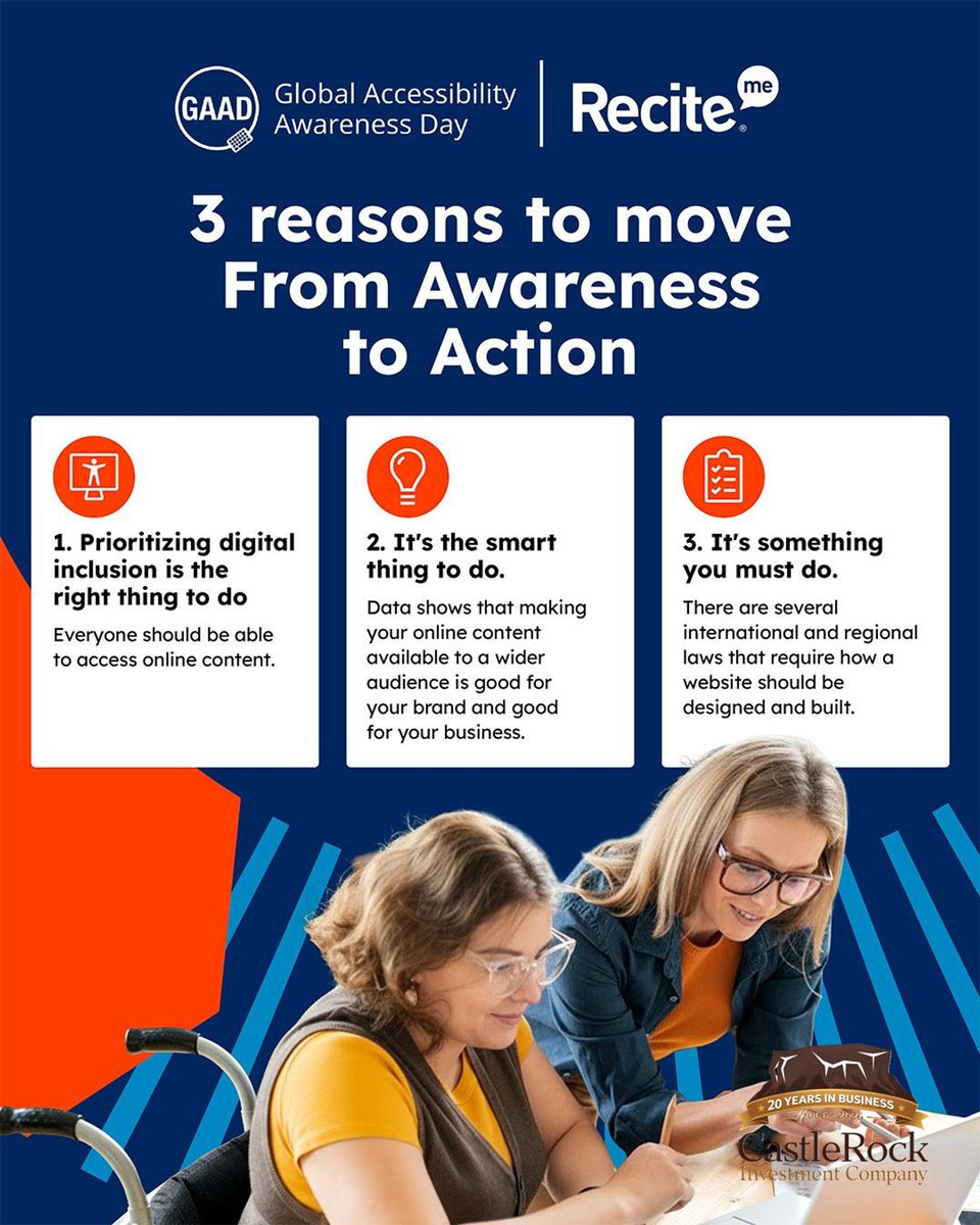 CastleRockInv's tweet photo. Did you know small changes make a BIG impact? 🤔 See our Recite Me US tools: https://t.co/Da4G6khpmz #GAAD #ReciteMe
This content was prepared with the assistance of artificial intelligence tools and reviewed by Castle Rock Investment Company for accuracy and completeness. https://t.co/8rlEiJjWJF