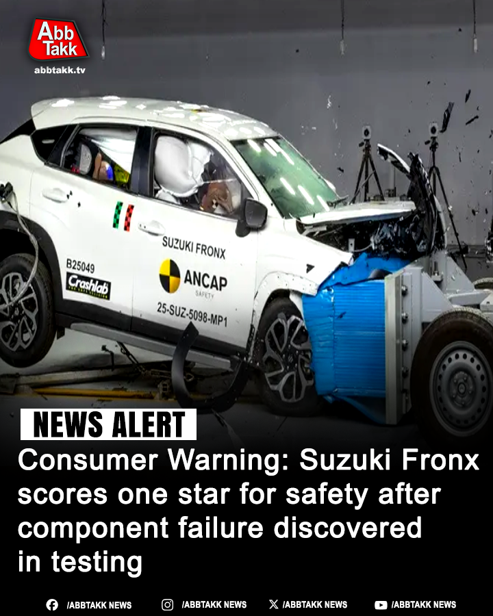AbbTakk's tweet photo. Consumer Warning: Suzuki Fronx scores one star for safety after component failure discovered in testing
#SuzukiFronx #CarSafety #ConsumerWarning #CrashTest #SafetyRating #AutomotiveNews #CarReview #VehicleSafety #BreakingNews #GlobalNews #AutoIndustry #RoadSafety #Abbtakk
#AbbtakkNews
https://t.co/nG81YZFUeu
Whatsapp Channel : https://t.co/8aPZO4TFMM…
