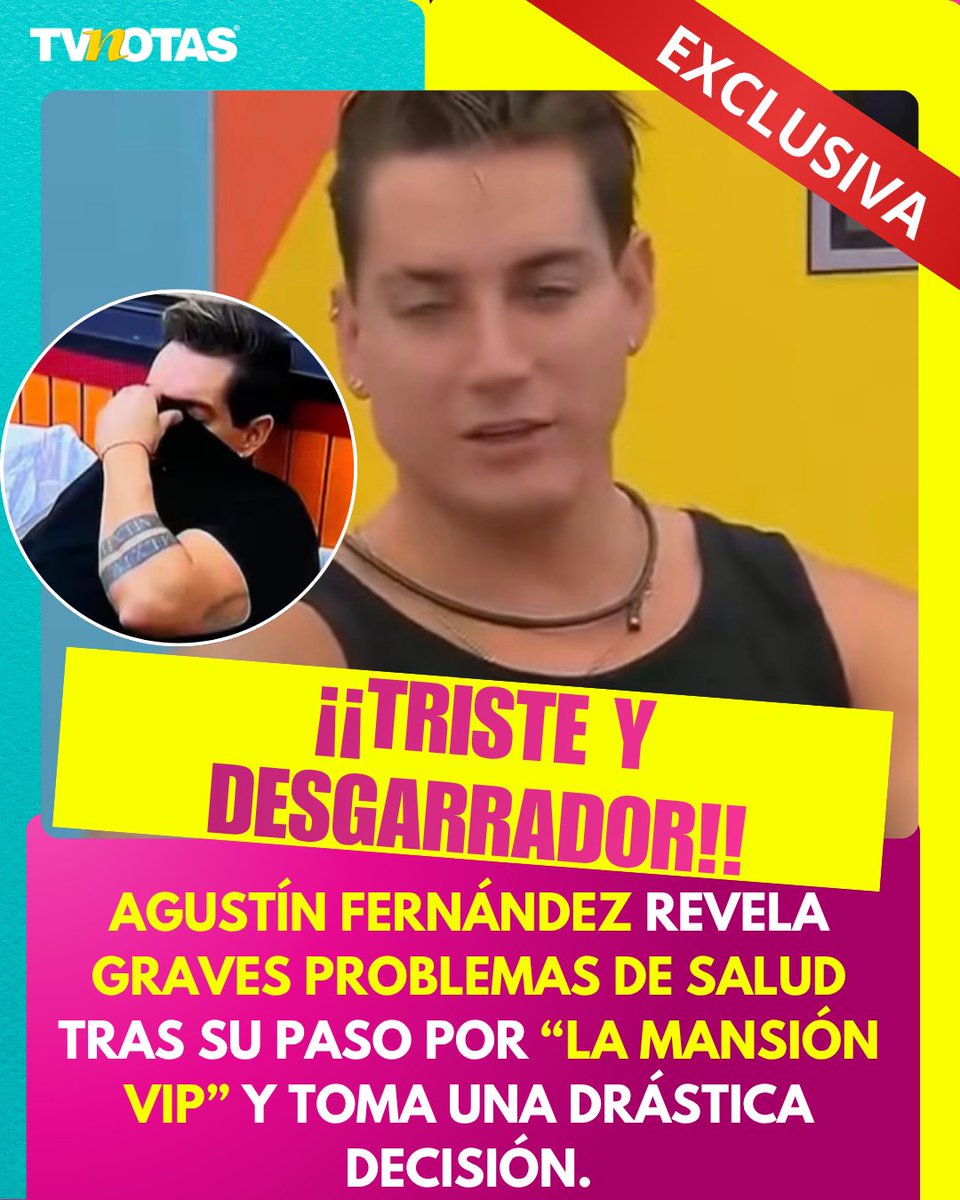 TVNotasmx's tweet photo. ¿Temen lo peor? https://t.co/xRqk20BQyY
Agustín Fernández confiesa problemas de salud ¿que se agravaron durante 'La mansión VIP'? https://t.co/TuVY5PUuSk