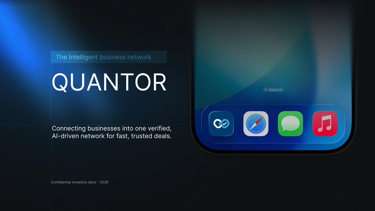 AgencyDizz's tweet photo. 🚀 New work: Quantor Pitch Presentation 💎

We turned complex AI mechanics, B2B structures, and massive market data into an elite, investor-ready story.

Let’s build yours: hello@dizzagency.com 

#pitchdeck #startup #visualdesign #DizzAgency https://t.co/jZB1ybIn94