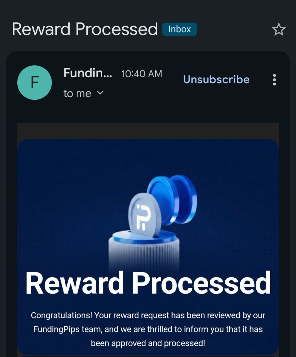 SamiZarif0's tweet photo. 1k instant account reward 
Thank you 
@fundingpips 
@Khldfx 
@ronna256 https://t.co/FQrV21TDs3