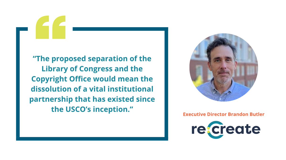 recreateco's tweet photo. ICYMI: @bc_butler spoke with @BLaw about why the amended HR 6028 remains deeply flawed, warning it poses a major threat to the future of U.S. creativity and innovation: https://t.co/RqAvCQQvOe https://t.co/iwB15nMRnw