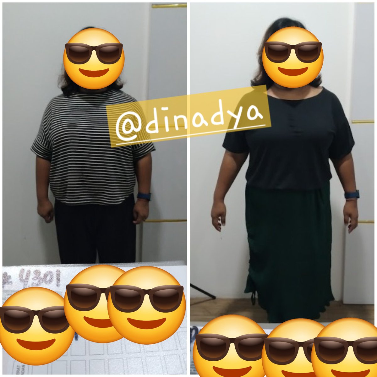 dinadya's tweet photo. From this to this. I'm still progressing. Perjalanan 1,5 bulan ini masih terus berlanjut... 💪💪 https://t.co/mt4JKxPvCO