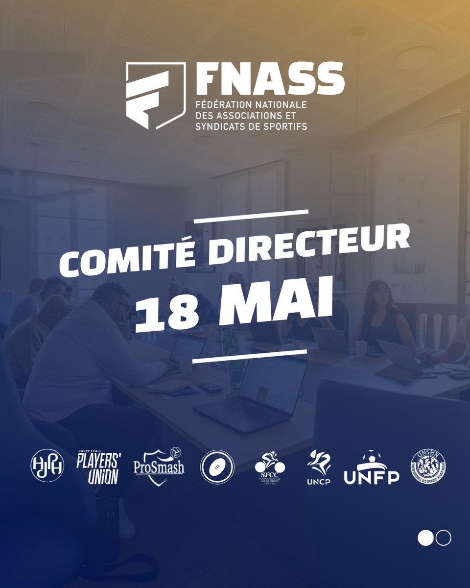 FNASS_'s tweet photo. Le comité directeur de la FNASS s’est réuni hier.
Au programme : des échanges essentiels pour continuer à défendre, et accompagner les sportifs professionnels pendant leur carrière.

#FNASS #SportProfessionnel #SyndicatsSportifs #DialogueSocial #Reconversion #RisquesPsychosociaux https://t.co/LmeLEEabHO
