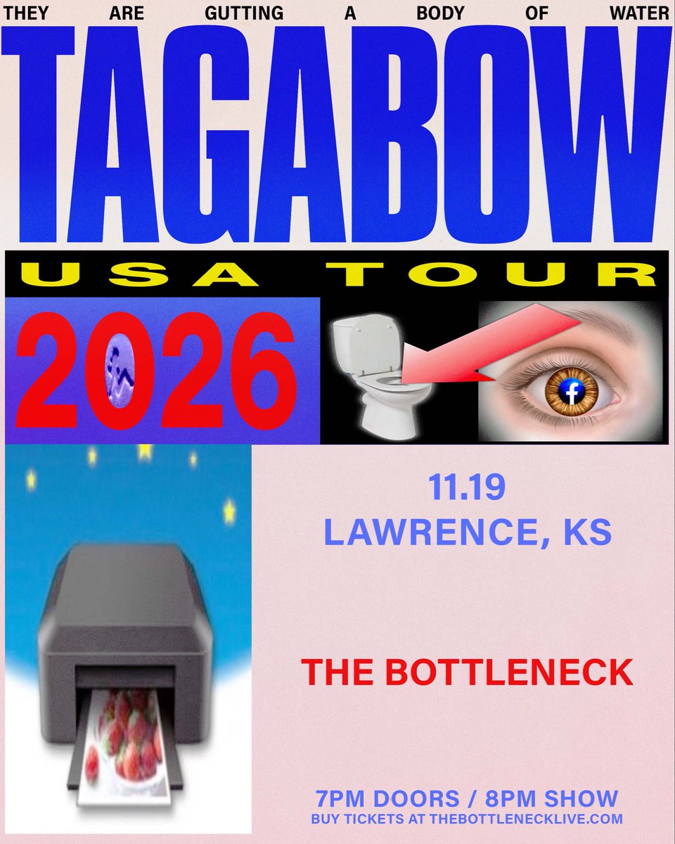 TheBottleneck's tweet photo. Mark your calendars - @tagabowPHL will be tearing up The Bottleneck stage on November 19th! Tickets are on sale Thursday 🎟️

Tickets at https://t.co/Tw5V398lFh or at our box office located at Lucia 

Presale: Wednesday, May 20th @ 10am (PW: MAMMOTH) https://t.co/wCmjTOQZyf