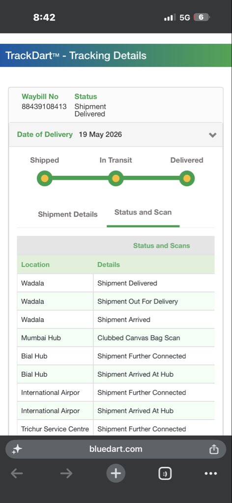 Shub7pute's tweet photo. @BlueDart_ @BlueDartCares 
Why are you not sharing the mob no of delivery boy
Parcel is not delivered
And I need to contact him

Share the contact details of delivery boy https://t.co/pbNKsbhdR1