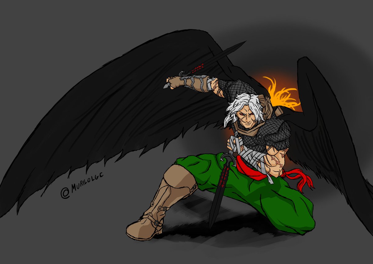 murilolgc's tweet photo. Arte feita para o personagem do meu amigo no rpg, um Anjo caido(não exatamente) assassino

#artㅤㅤㅤㅤ #drawingsㅤㅤ https://t.co/dCFYpLlDbo