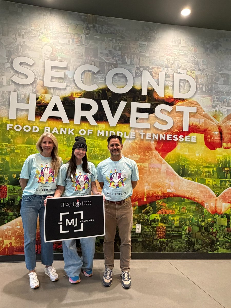 mj_companies's tweet photo. A few weeks ago, members of #TeamMJ volunteered with Second Harvest Food Bank of Middle Tennessee supporting individuals and families across the community. Weโre proud to have a team that not only delivers for our clients, but also prioritizes giving back and living our Purpose! https://t.co/KZHOOwsDkx