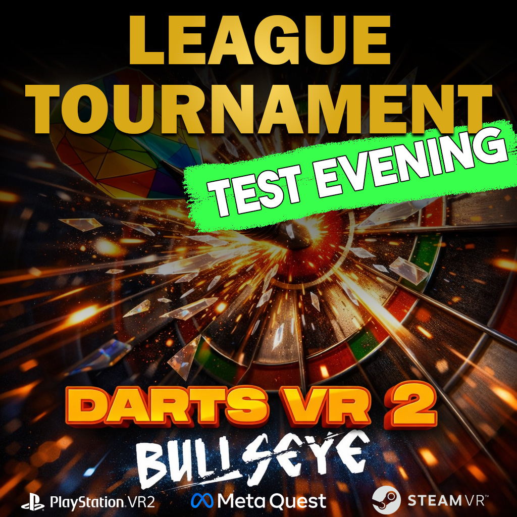 DartsVR2's tweet photo. Darts fans clear your schedules! We're hosting another public League Tournament this week🎯

🗓️ Friday, 22nd May 2026
🕛 7pm - 9pm BST (11am - 1pm PT)

Sign-up to register here: https://t.co/zCJxYgmkZP

More info on Discord: https://t.co/n0z8XQq6RF https://t.co/6BujnA78oS