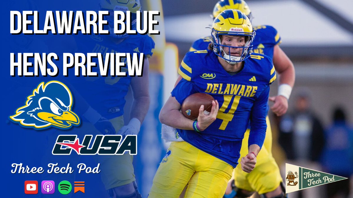 ThreeTechPod's tweet photo. Conference USA fans, your full 2026 Conference Preview is live on our Substack! 

Will Kennesaw State defend their title? Is Delaware ready to win a championship? Is Liberty poised for a bounce back?

We've got our breakdowns and predictions below 👇
#CUSA | #CFB https://t.co/KhnowDtwCm