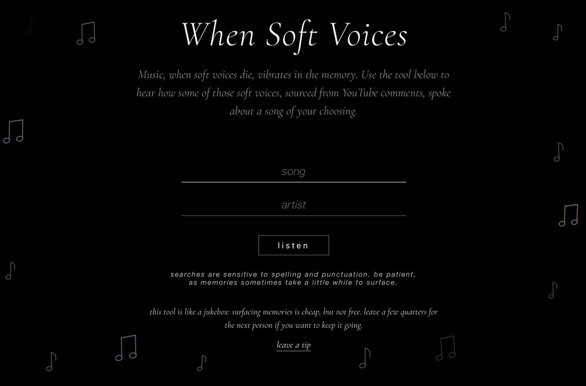 eselster's tweet photo. I made a tool for finding the memories people share in the comments on Youtube music videos. Lots of grief, but lots of joy too.  Link in 🧵 https://t.co/BhsG9iVhyF