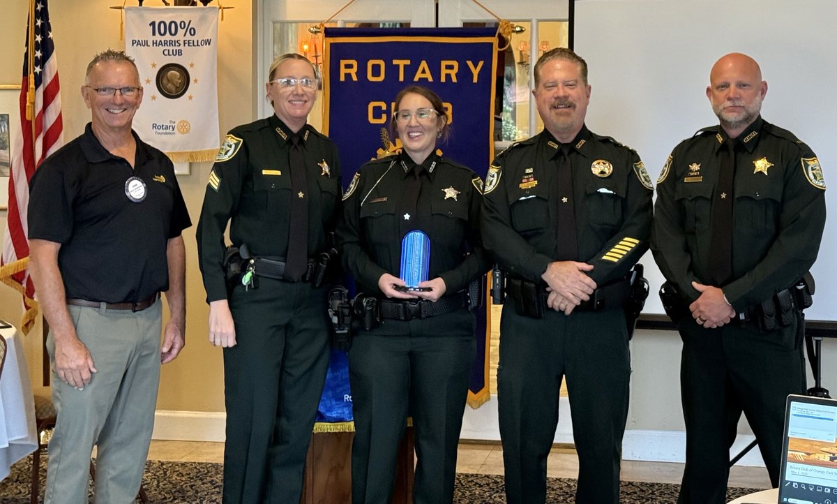RotaryOPSunrise's tweet photo. Honored to recognize Deputy Brittany Dorman and Detective Randy Tennant as Officers of the Quarter. Thank you to all who serve our community. 👏
@ccsofl @OPPoliceDept
#Rotary #ServiceAboveSelf https://t.co/UBX0f5Dj7g