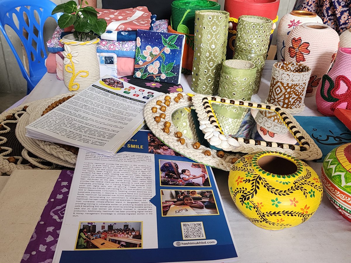 eka_nusrat's tweet photo. At the Boishakhi Fair organized by BRAC University, Hashimukh shared more than handicrafts,witnessed a bridge of empathy between different worlds.The handmade creations by our students received heartfelt appreciation, reminding us inclusion begins when we truly see one another. https://t.co/BXYprfrN1f