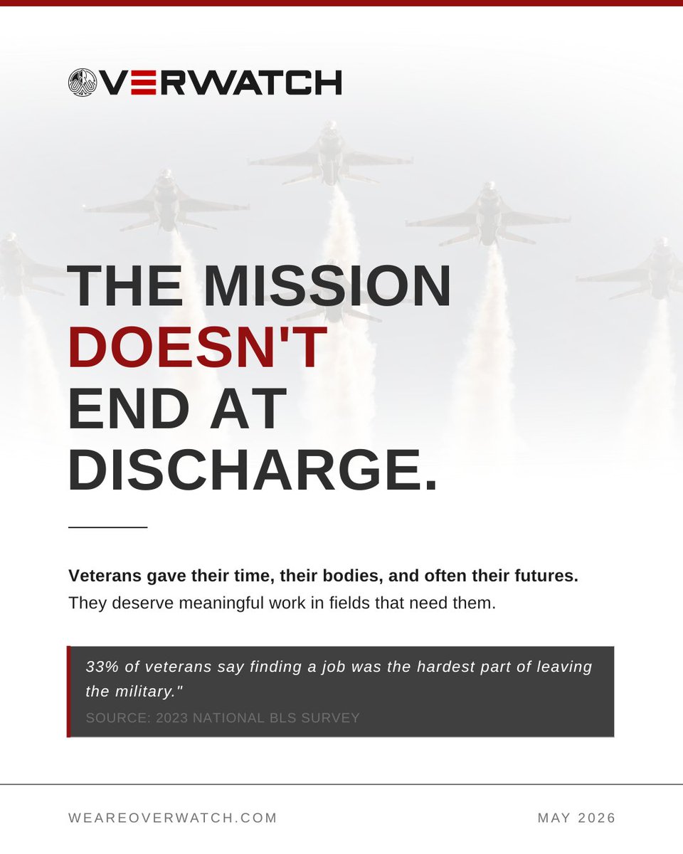 OverwatchMC1's tweet photo. 1 in 3 veterans say finding a job is the hardest part of coming home.

Anchors of Hope launches June 6 to fix that

—
#WeAreOverwatch #MilitaryAppreciationMonth https://t.co/deqK40iKTS