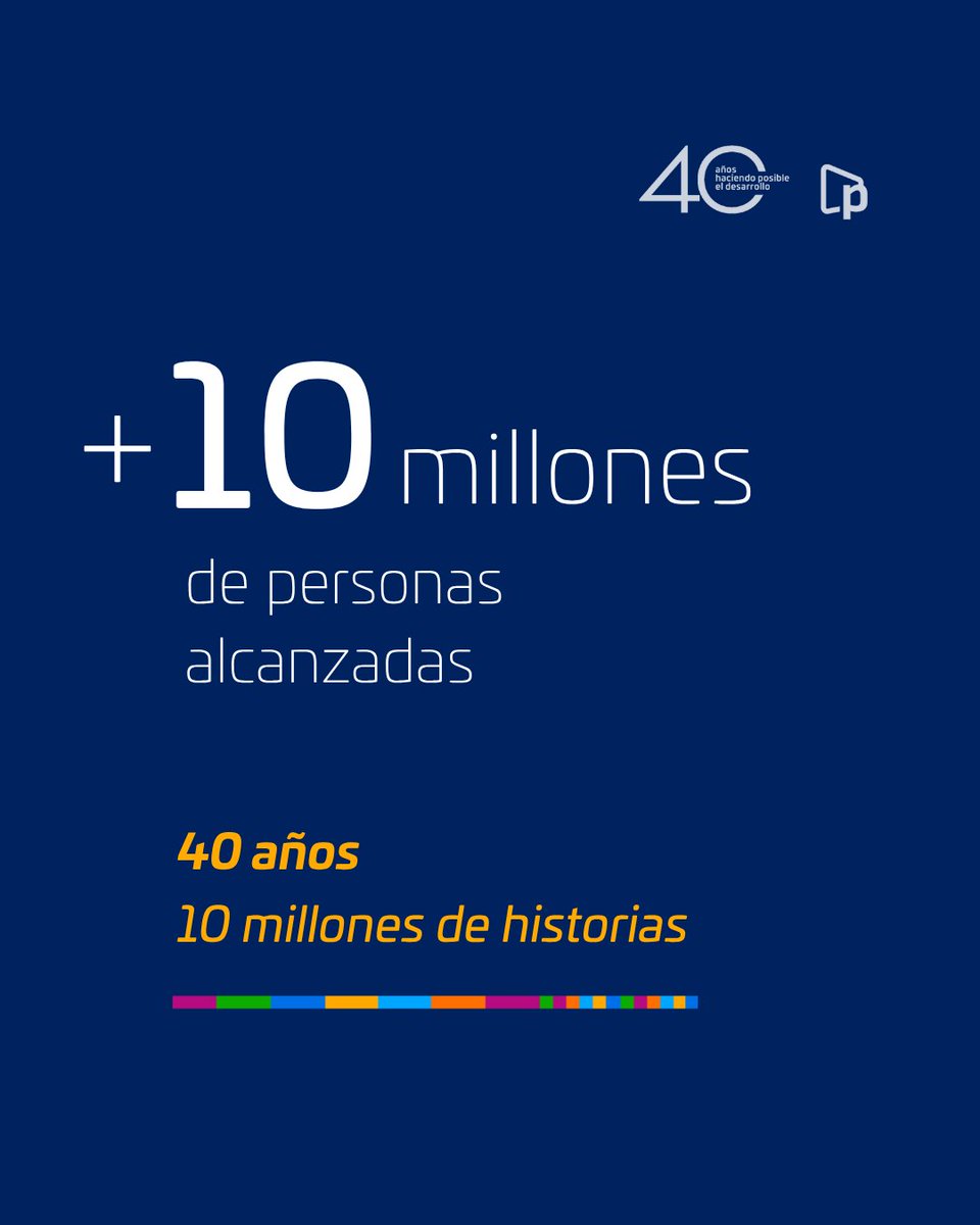 PrismaONG's tweet photo. 10 millones de personas. 40 años. Esto es lo que construimos juntos.
Detrás de este número hay territorios, comunidades, aprendizajes y respuestas construidas junto a las personas.

Prisma ONG | 40 años haciendo posible el desarrollo. https://t.co/ja9KYaXbbD