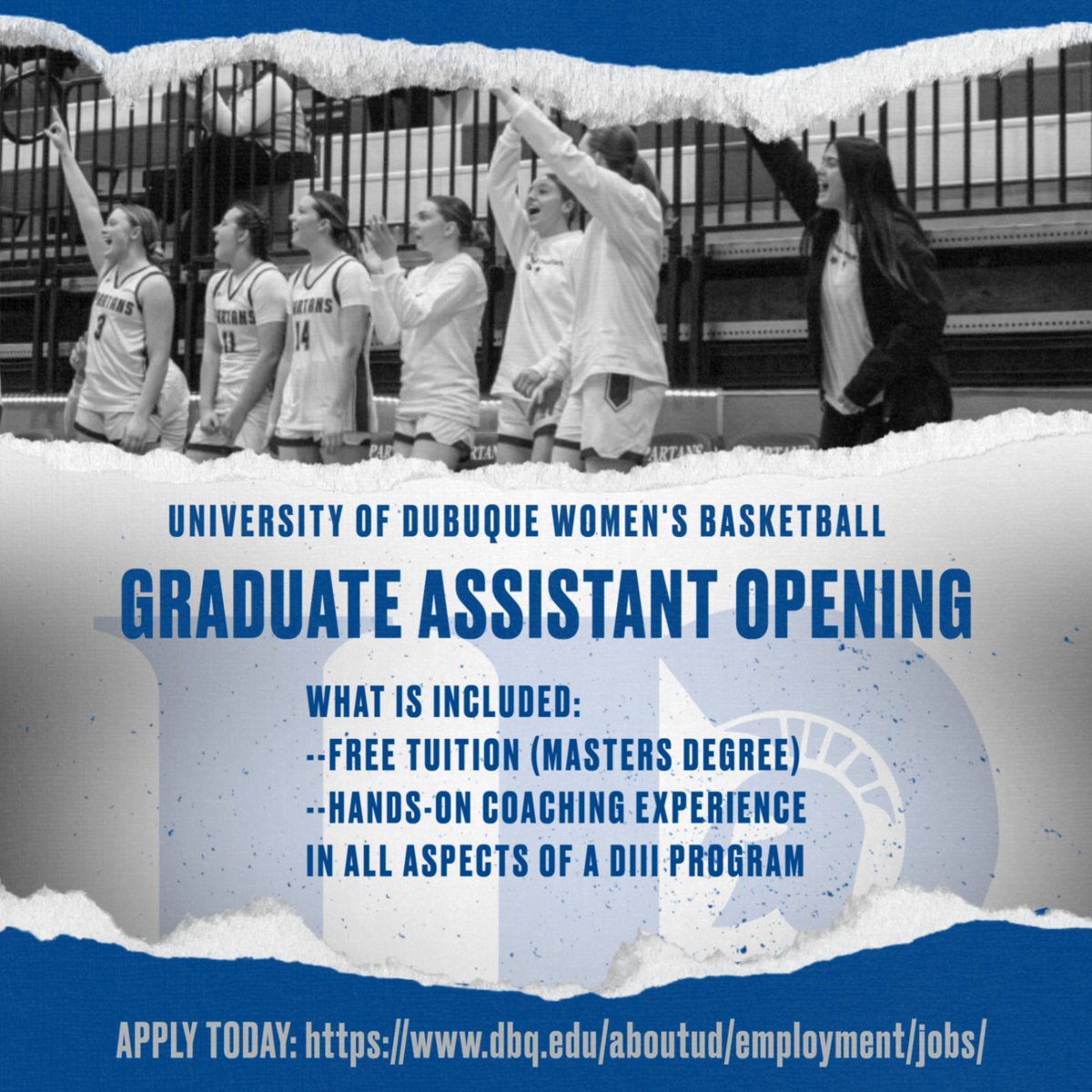 UD_WBB's tweet photo. UD WBB graduate assistant position is still open for applications! Apply today ⬇️

https://t.co/hYipZzYP1O https://t.co/C1eirPWKDX