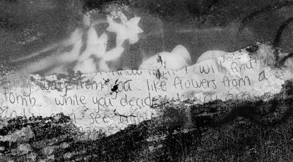 blxzeddrive's tweet photo. the new lyrics 
“i will find my way from you, like flowers from a tomb. while you decide who you are …. and i can see right …” https://t.co/4y4mHJQAAh