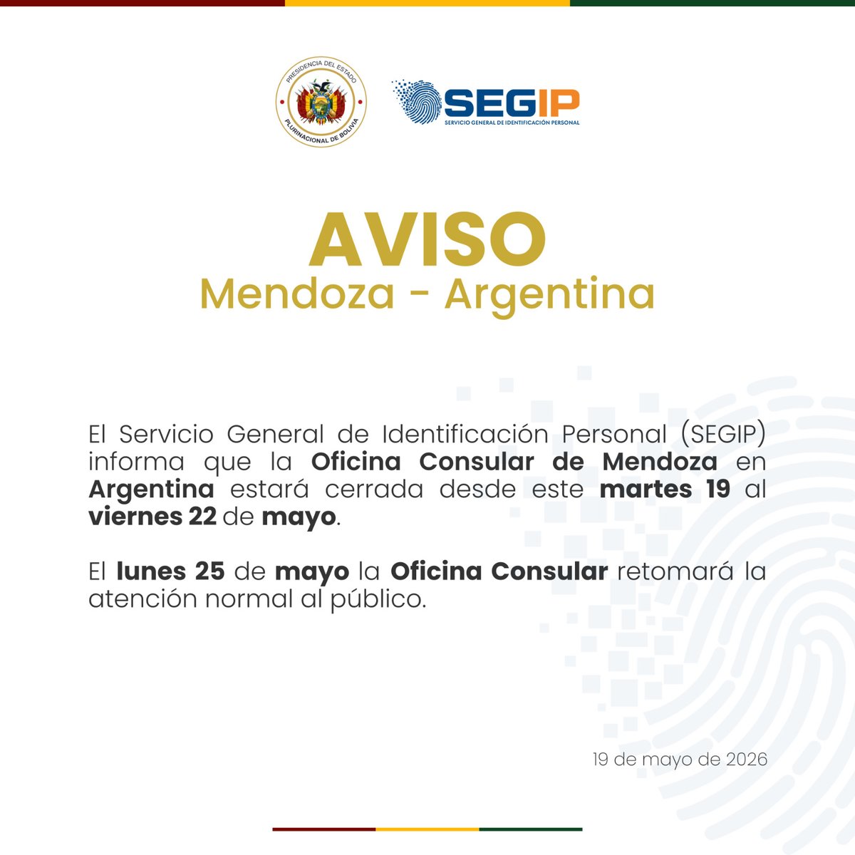 SEGIP OFICIAL tweet media