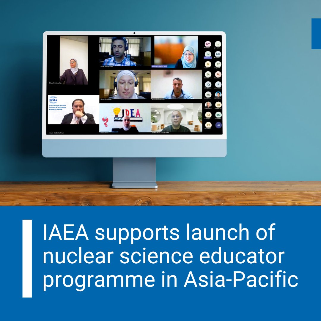 IAEATC's tweet photo. The 2nd @IAEAorg International Nuclear Science and Technology Academy (INSTA) Executive Programme for Educators has been launched!

It brings together educators from across Asia-Pacific to strengthen nuclear science and technology education through innovation and online learning. https://t.co/FOvn5Ve1DW