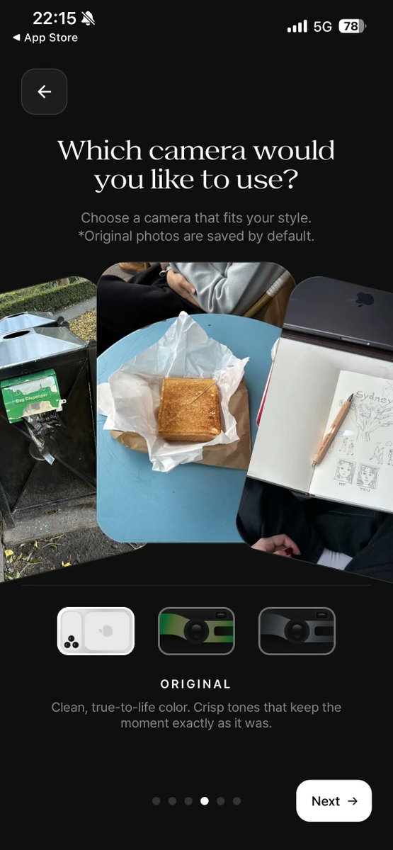 statistics1012's tweet photo. この5ヶ月で月500万円を超えた使い捨てカメラアプリ「Once」のUIUXが最高すぎて、こういうアプリ作りたいなってなる。
結婚式などのイベントで参加者全員が、好きな時に決められた枚数だけ写真を撮って、それがイベント後に共通のフォルダで現像されるアプリ。
使い捨てカメラを皆に配ったような体験がアプリ1つで出来る。これはみんな使うしバズるわーと思った。
https://t.co/195Vmg8A0f