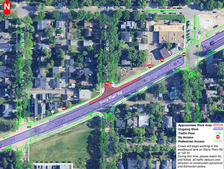 MarigoldTransit's tweet photo. Lane Closures on Stony Plain Rd between 129 St and 136 St

Beginning May 20, sections of Stony Plain Rd between 129 St and 136 St will be reduced to a single shared lane during daytime off-peak hours only to facilitate track construction.

More info: https://t.co/KZcxbFP5Ih https://t.co/Yj384IGiis