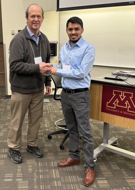SDStateABE's tweet photo. Congratulations to ABE students on their success at the 2026 ASABE North Central Regional Meeting in St. Paul!
Samir Bhandari, graduate student of Dr. Pappu Yadav, placed 1st in the poster competition, while Manoj Lamichhane, graduate student of Dr. Sushant Mehan, placed 2nd. https://t.co/sDEyHTNAyt