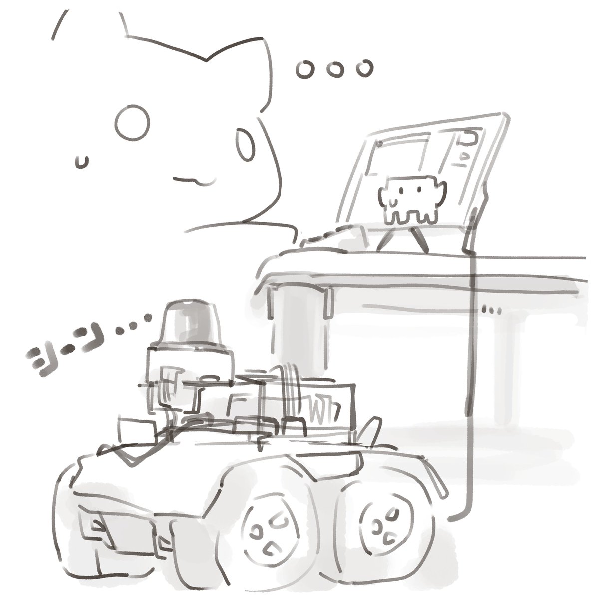 4oiro_'s tweet photo. 【不定期Update】
メカトロなアカウントです⇒@shimainuStudio
現在自律移動ロボット製作中。興味のある方は覗いてみてください👀
お絵描きロボットも作っています。 https://t.co/PkmX1W3TeM