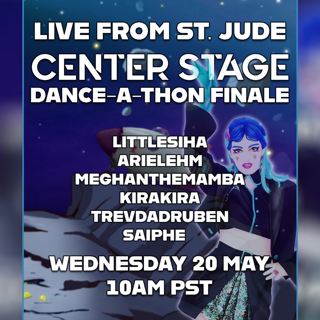 justdancegame's tweet photo. Besties, if I were you, I’d definitely be watching the @TeamCenterStage  Dance-A-Thon Finale in support of @StJudePLAYLIVE Let's go! 💕 https://t.co/sWFqbH74kT https://t.co/fvVtNtYun6