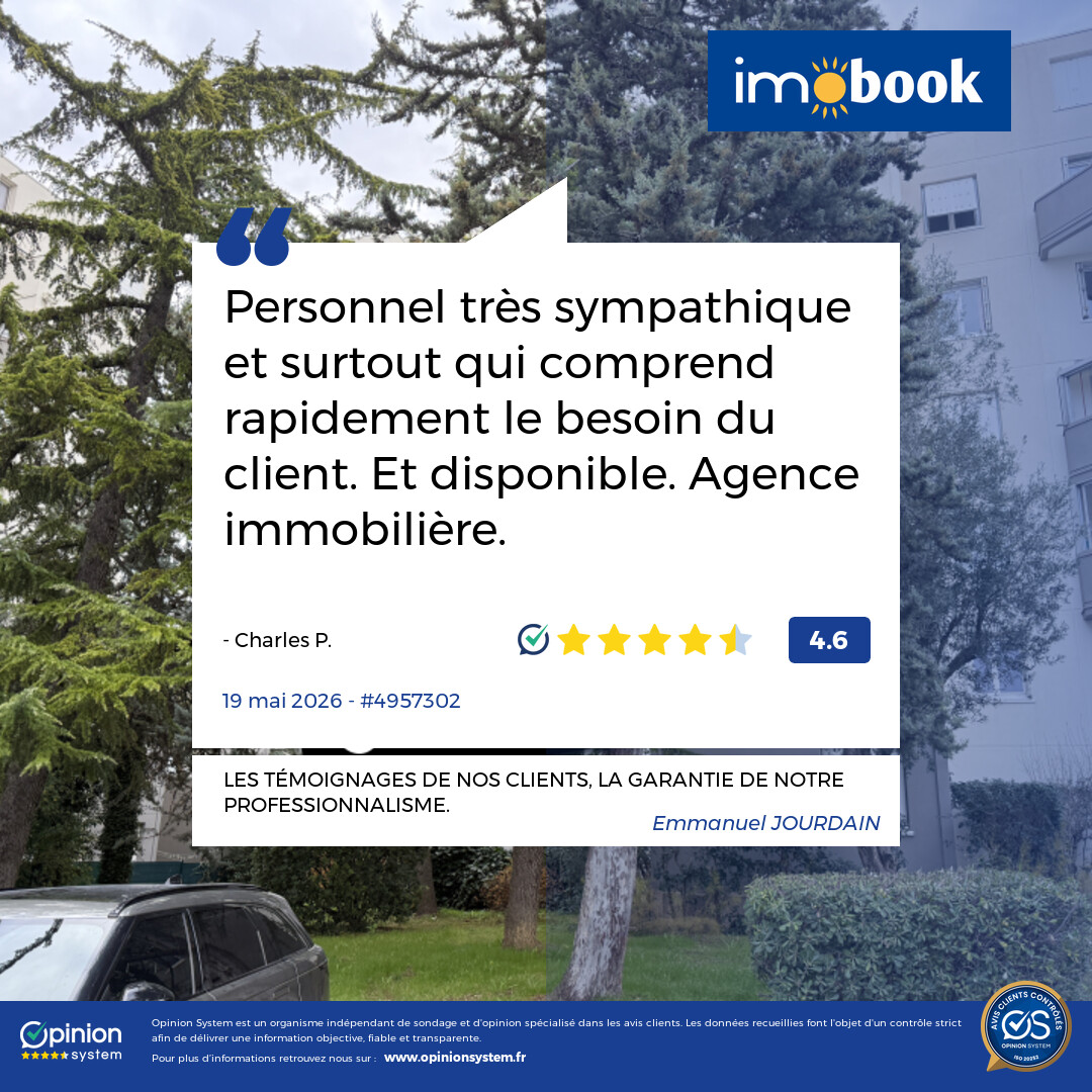 ImobookSete's tweet photo. #immobilier   #avisclientscertifiés #opinionsystem ⭐️⭐️⭐️⭐️⭐️ #merci https://t.co/B8Te6kOLG1
