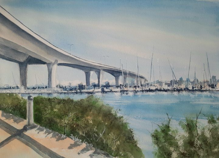 DLINLB's tweet photo. Art of the Day! "Clearwater Memorial Causeway". Buy at: https://t.co/SbvnxGTOnu https://t.co/8382D1N6Gx