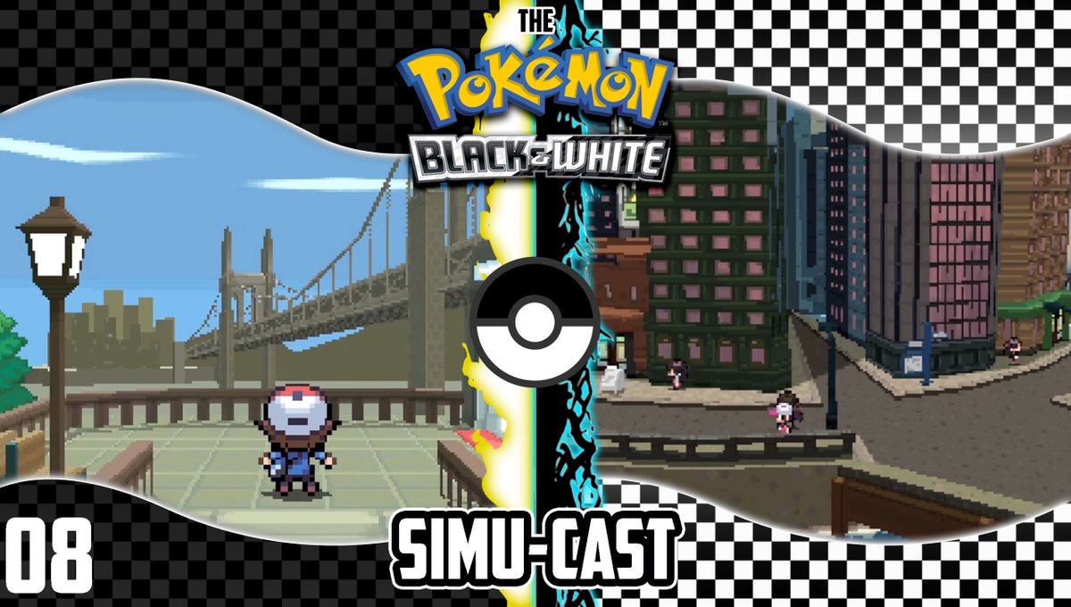 BoundbyPixels's tweet photo. The #pokemon black &amp; white simucast is back for another classic episode. We're heading off to Unova's answer to New York City, Castelia! Checking out everything it has to offer &amp; being forced to talk to people we don't want to.   

Link in the replies to the full episode! https://t.co/yVaADBrFm2