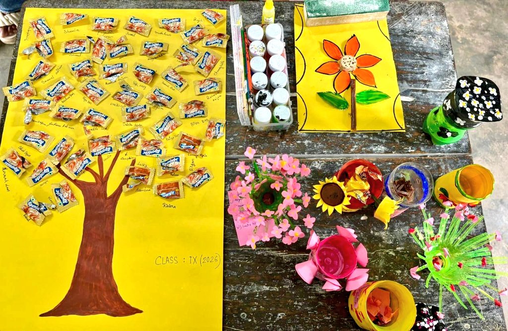 ngmahanta's tweet photo. Young minds must be empowered with the values of sustainability and environmental responsibility from an early age.

The “Waste to Wealth” initiative by the Eco and Biodiversity Club of Gauhati University at GU Model School is a meaningful step towards inspiring students to creatively transform plastic waste into useful resources.

@moefcc @UNEP

#Environment #GauhatiUniversity