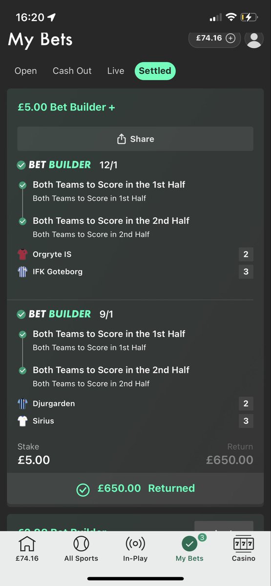 Chooma_bets's tweet photo. BANG 130x odds parlay 

All credit to @hsmtips couldn’t of done it without you G 🤣

(Duel would’ve payed more I know, just couldn’t depo crypto in time before the games) https://t.co/jWTXThUreu