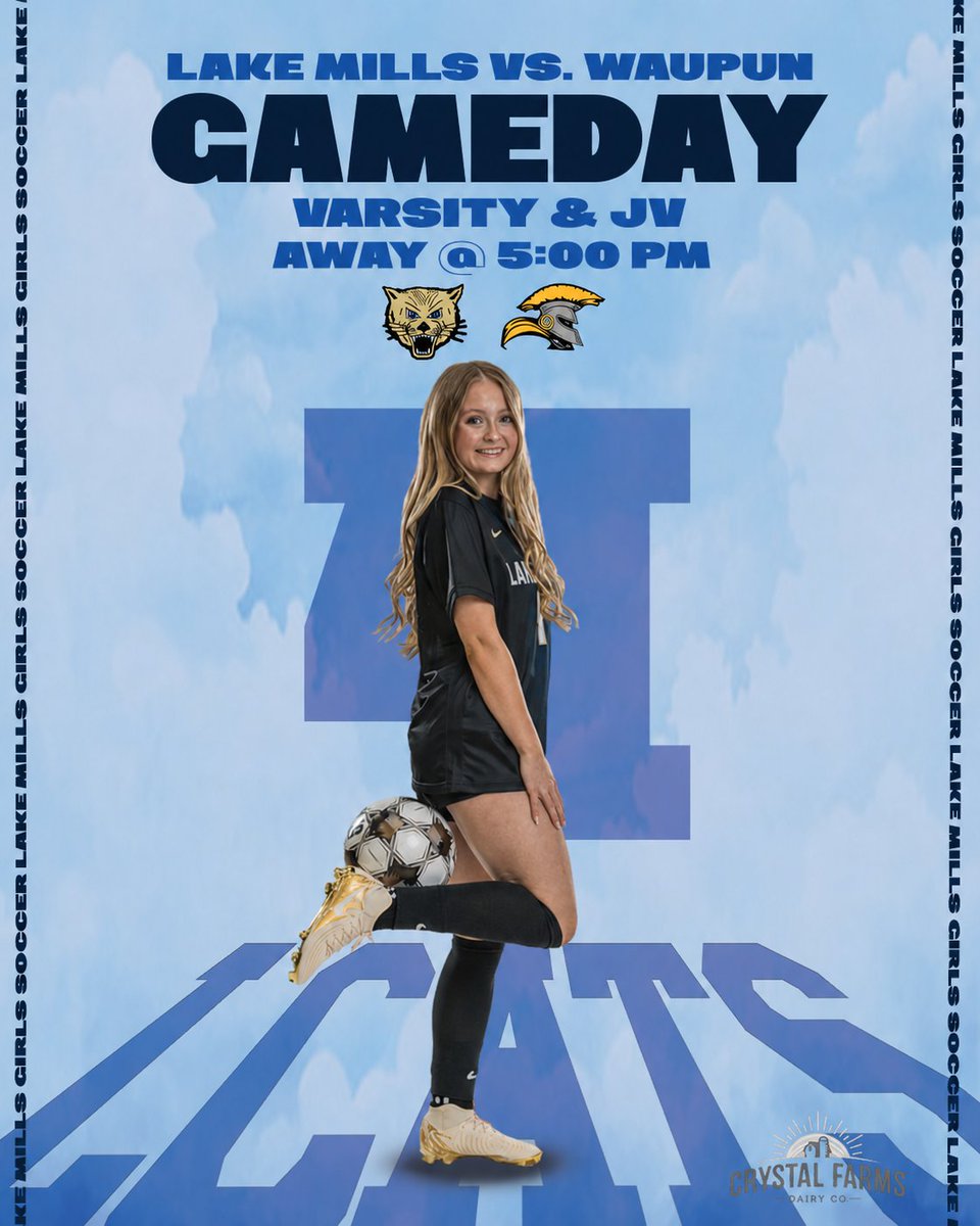 LcatsAthletics's tweet photo. Good luck to Lake Mills Soccer as they head to Waupun tonight with a chance to win the Capitol Conference outright with a victory! JV and Varsity both kick off at 5:00 PM. #LCatPride https://t.co/RFW8kKGj4F