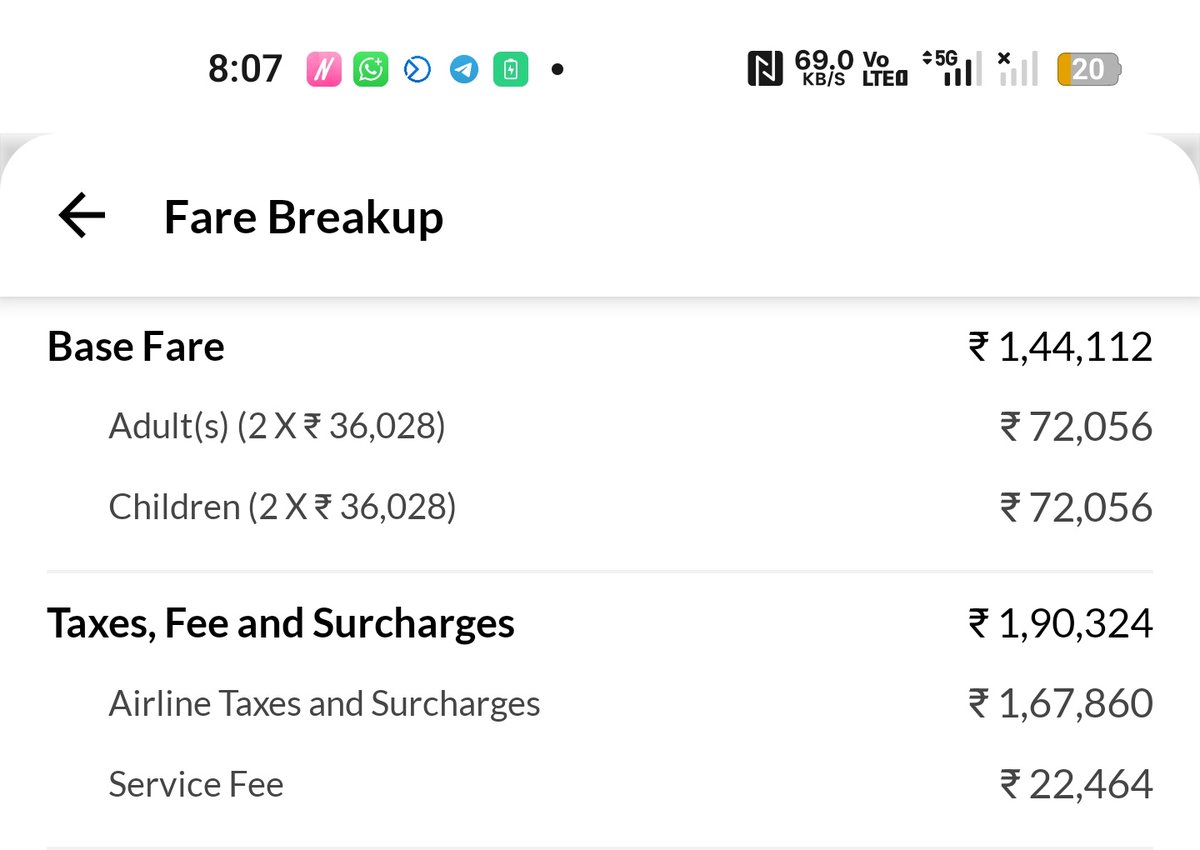 AkashTravel2012's tweet photo. @makemytripcare @makemytrip Think Thousands Time And Also Check Fare Breakup Before Paid MakeMyTrip Keep Hidden Charges By Naming Service Fee in my booking they tried to charge 22404 INR 😭😭😭 https://t.co/Ql5dsycKmA