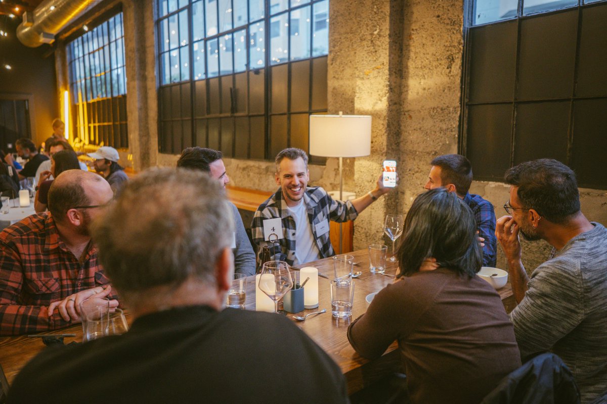 miamabanta's tweet photo. This was maybe my favorite Builders Table yet. We hosted @bcherny, @mikeyk, and members of the Claude Code team to talk about how coding will evolve and what it means for the day-to-day experience of engineers.

40 of SF’s top engineers came. Some results from our mid-dinner poll:

1/ The biggest coding bottleneck is verification, not model capability.

2/ The next application layer unlock will come from persistent memory and better context ingestion.

3/ The jury is out on whether there will be more or fewer engineering jobs in five years, but for now the coding "tool" people trust most after Claude is... themselves. Keep thinking indeed.

Thanks so much to the @AnthropicAI team (@kandouss,  @alistaiir, @OmidMogasemi, @jwbaskerv, and especially @RazRazcle), and to everyone who spent their evening with us.

We're hosting another one of these next month, on the topic of AI safety. If you're an engineer or researcher and want to come, DM me!