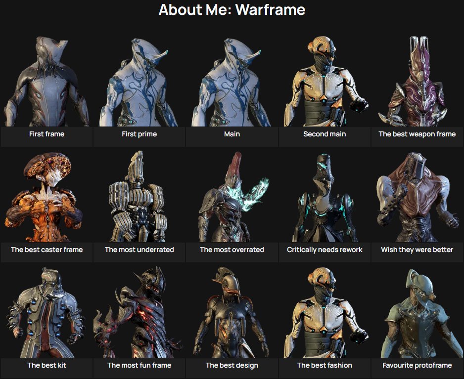 DeadWatcherVT's tweet photo. I had to really think on this one I'm not gunna lie but god damn been on the game for 11 years and it still fells like it was yesterday.

https://t.co/ZVpGdCgnn3
#Warframe https://t.co/mGqExkx1SB